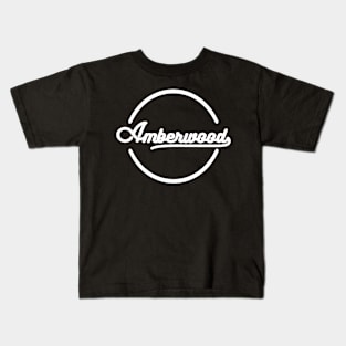 Amberwood Logo (White) Kids T-Shirt